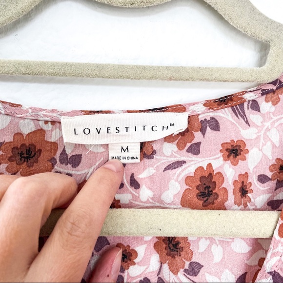 Lovestitch Liliana Ruffle Midi High Low Dress in VintageRose/Auburn - Picture 5 of 8